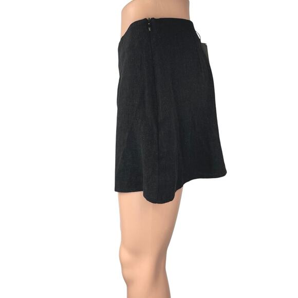 NEW Princess Polly Selby Womens Black Zip High Waisted A Line Mini Skirt Size 8 - Picture 2 of 6